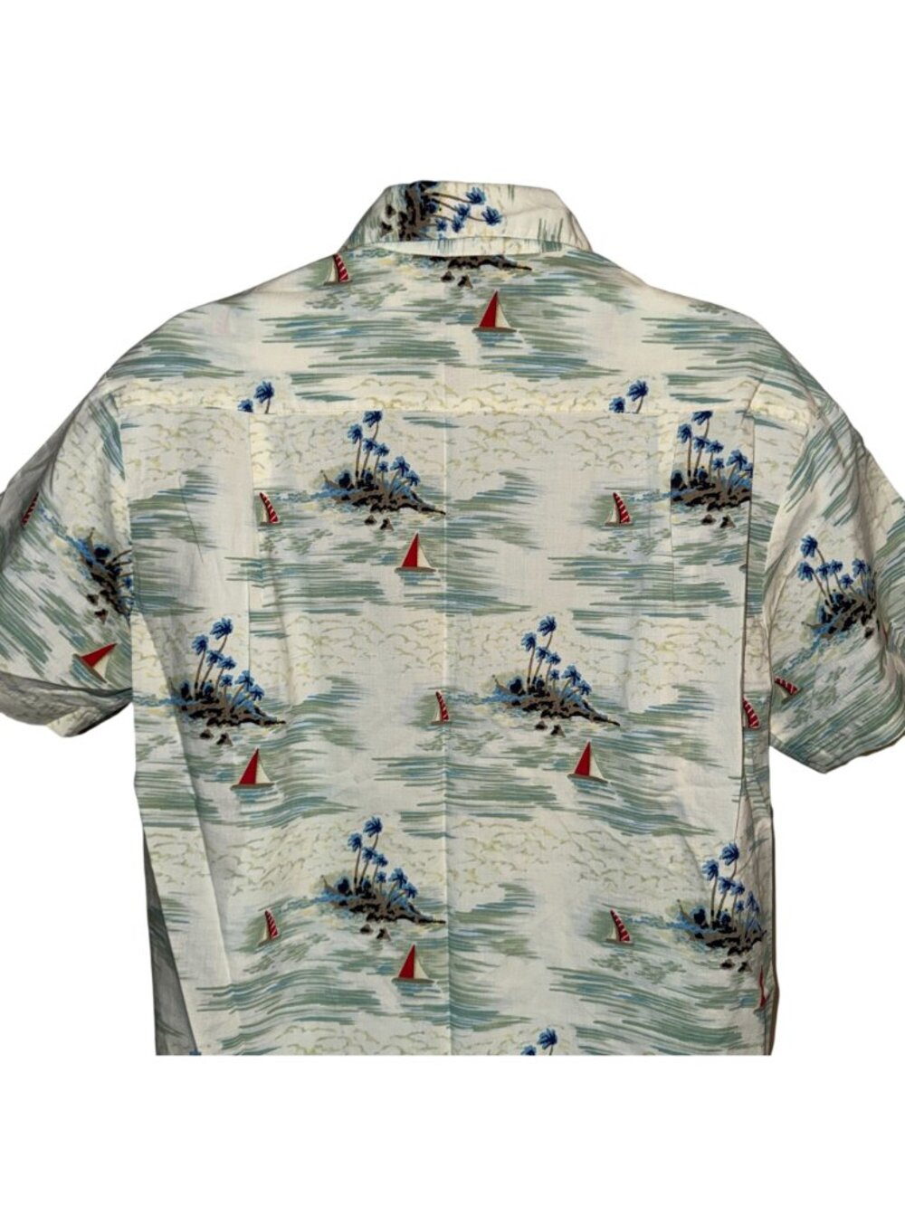 VTG Bubba Gump Button Front Shirt Mens S Hawaiian Lt Dans Aloha Gear Vacation - Picture 5 of 7